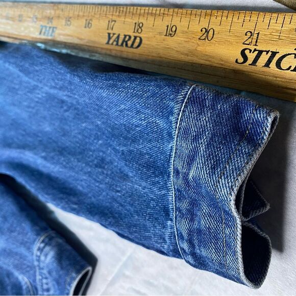 Vintage ST JOHNS BAY Jean Jacket Trucker Boxy 90s Cowgirl Denim Womens M Blue - Picture 7 of 9